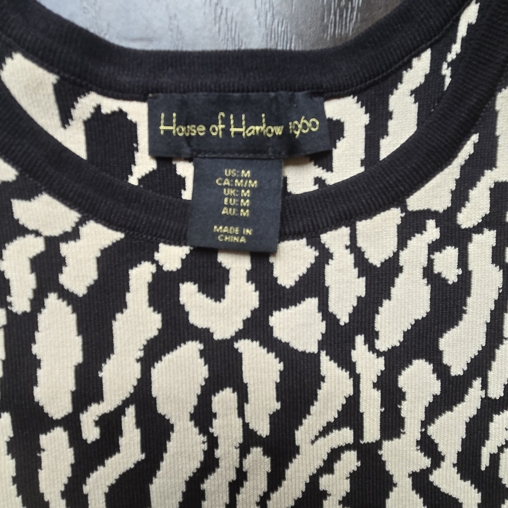 House of Harlow 1960 Black and White Women's Top - Picture 2 of 5